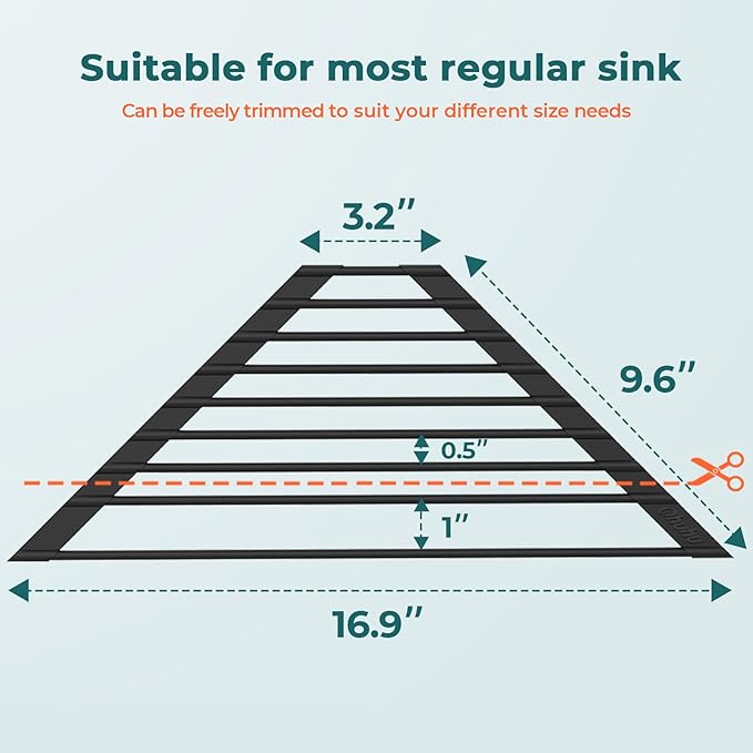 Corner Sink Caddy, Ohuhu Sponge Holder - Image 3
