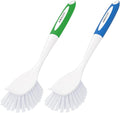 Amazer Dish Brush with Handle, 2 Pack Kitchen Scrub Brushes by Amazer