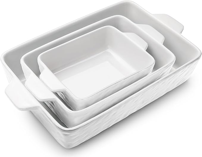 Casserole Dishes for Oven, Ceramic Baking Dishes, Lasagna Pan by Krokori