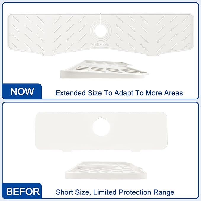 Faucet Mat for Kitchen Sink – 24” x 5.1” Extra-Long Silicone Splash Guard - Image 3