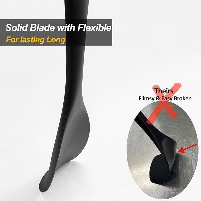 Upgrade Silicone Spatula Spoon Set, VOVOLY Heat Resistant Rubber Spoonula - Image 7