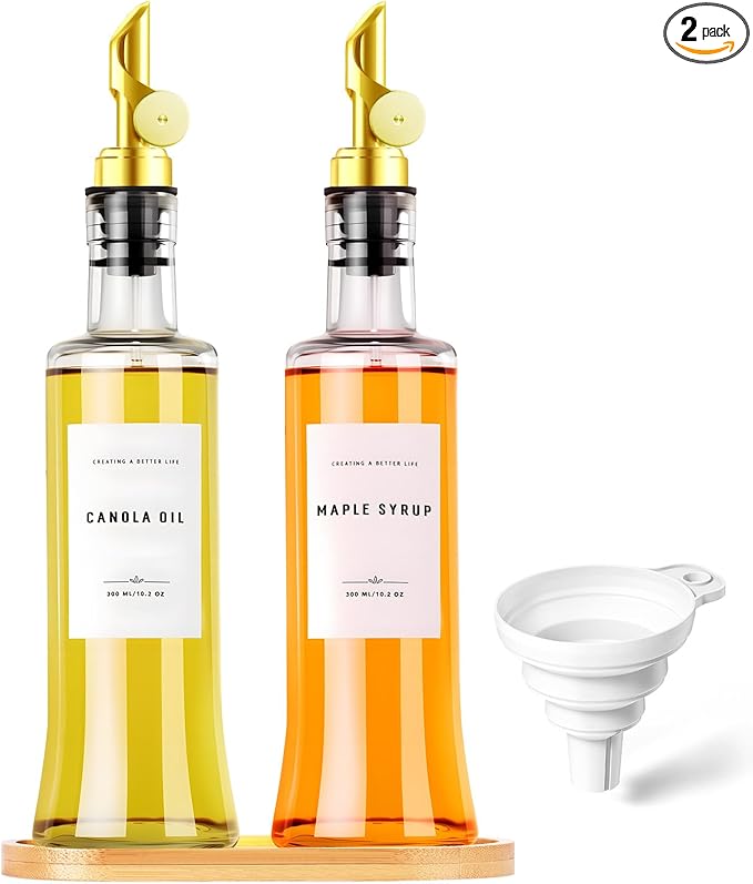 Olive Oil Dispenser Bottles for Kitchen by GIXSEGIE