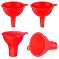 Silicone Funnels 4 Pieces Wide Mouth Funnel Small and Large Flexible Condiment by Romooa