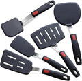 Silicone Spatula Set Turner, 600°F Heat Resistant Kitchen Cooking Utensils Set by KAKAMINA