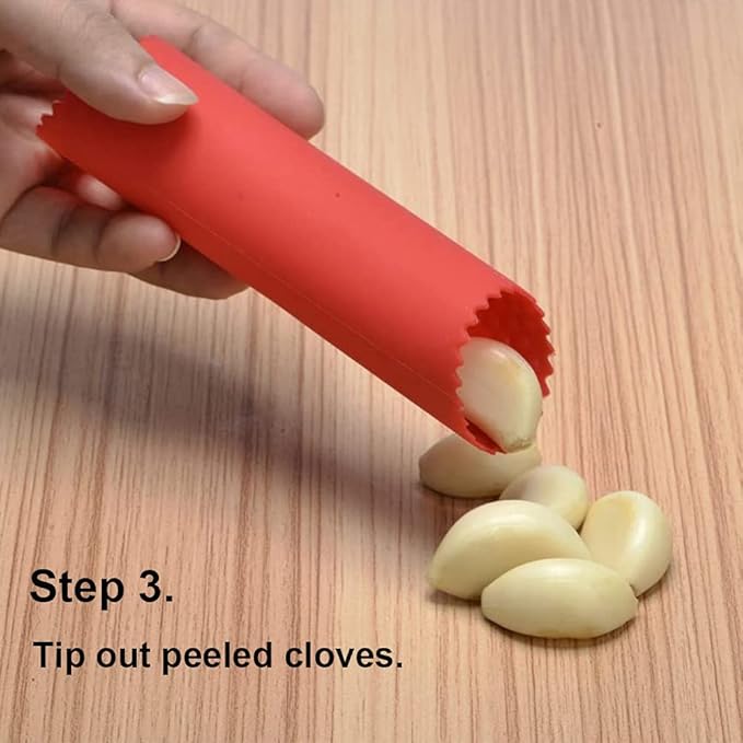 2 Set Silicone Garlic Peeler Easy Roller Tube Useful Garlic Odorfree Kitchen - Image 7