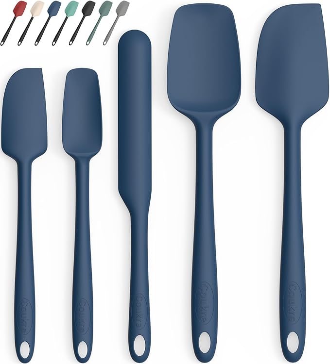Coukre Silicone Spatula Set of 5, High Temperature Resistant, Food Grade by Coukre
