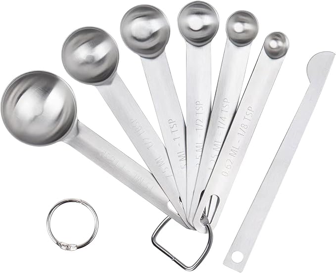 Upgrade Stainless Steel Measuring Spoons Set, Small Tablespoon, Set 6 by Aovchei