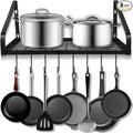 Felibeaco Hanging Pots & Pans Rack, Wall Mounted Pots Pans Organizer Holder Rack by MakeYourLifeEasier