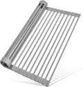 MERRYBOX Roll Up Dish Drying Rack, Silicone Wrapped Over The Sink Dish Rack by MERRYBOX