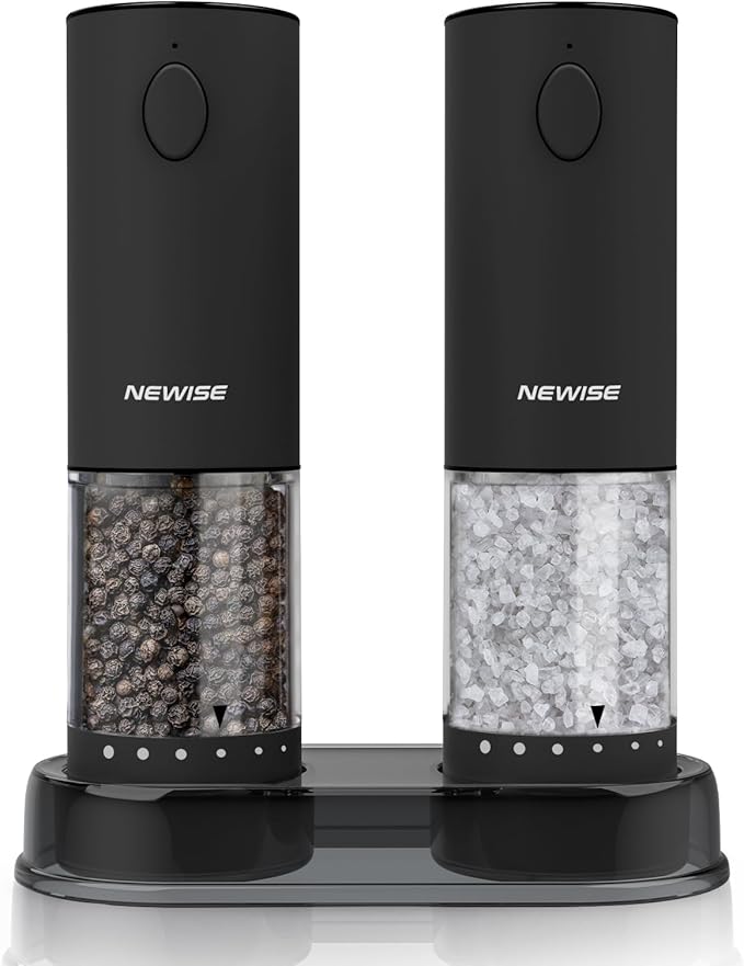 Newise Electric Salt & Pepper Grinder Set, Rechargeable by Unknown