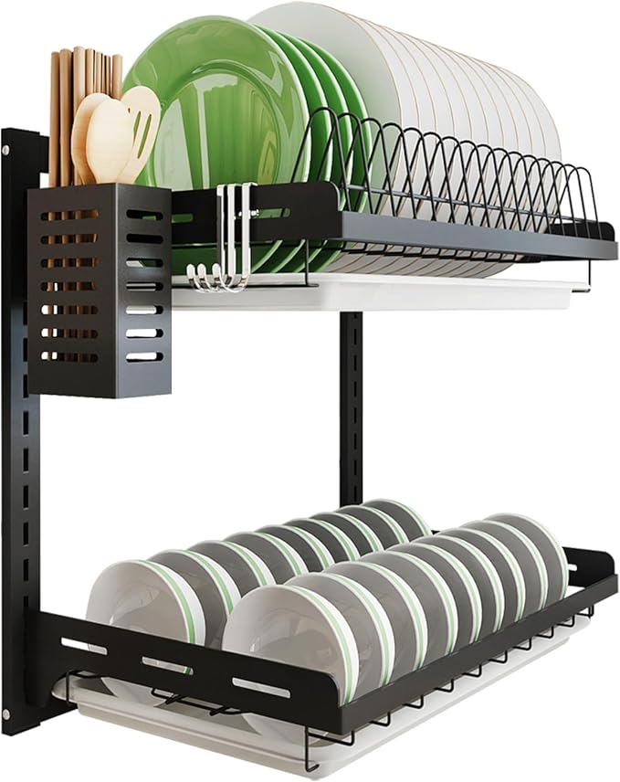 junyuan Kitchen Dish Rack, Hanging Dish Drying Rack Organizer Storage Shelf by junyuan