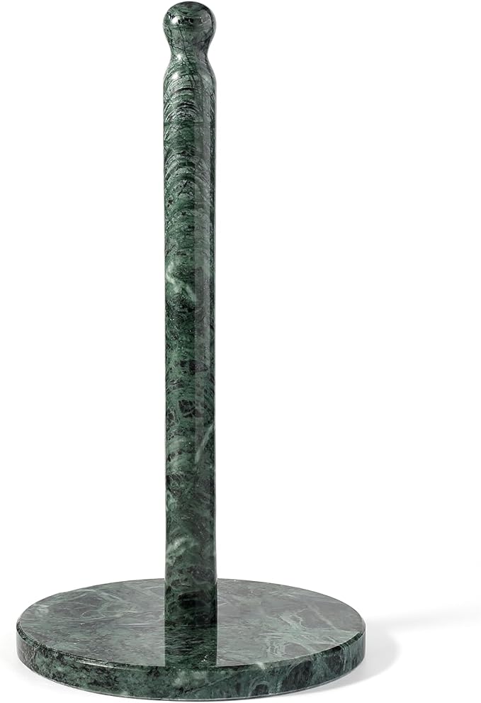 Koville Italian Natural Marble Paper Towel Holder Countertop, Genuine Stone by Koville