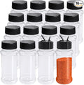 OJYUDD 16 Pack 3.4oz/100ml Plastic Spice Bottles Set, Empty Seasoning Containers by OJYUDD