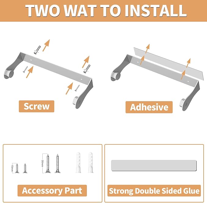 Paper Towel Holder Under Cabinet, Wall Mount Paper Towel Holder - Image 5