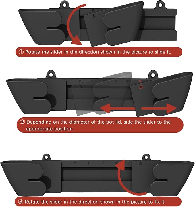 Adjustable Universal Pot Lid Holder Organizer - Image 2