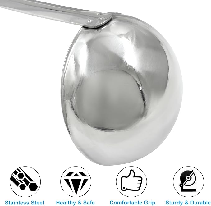 Piutouyar 3 Pcs 4 oz Soup Ladle Set, Stainless Steel Ladle - Image 3