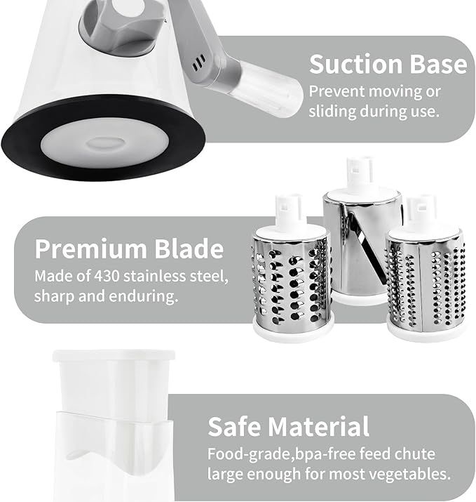Rotary Cheese Grater, Manual Cheese Shredder - Image 5