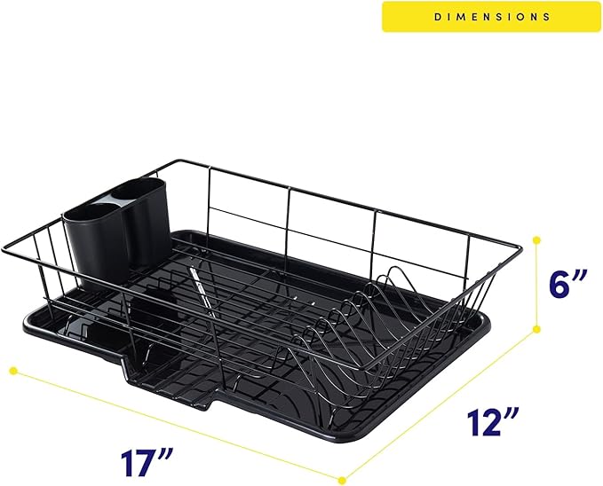 Space-Saving 3-Piece Dish Drainer Rack Set - Image 4