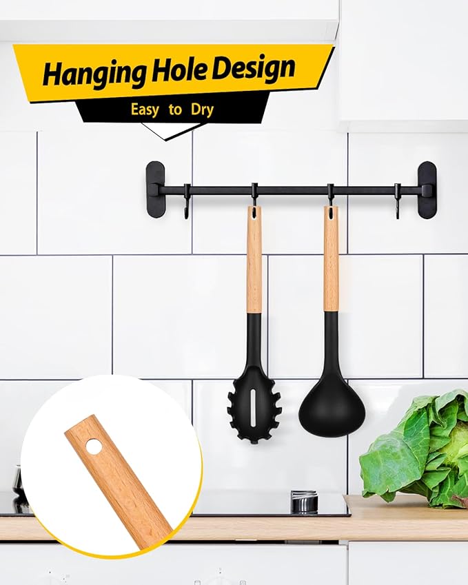 Silicone Pasta Fork and Ladle Spoon Set - Image 6