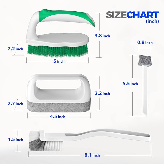 Holikme 7 Pack Deep Cleaning Brush Set, Scrub Pads - Image 6
