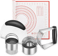 Pastry Cutter, Biscuit Cutter, Dough Scraper, Silicone Baking Mats, Stainless by MINOANT