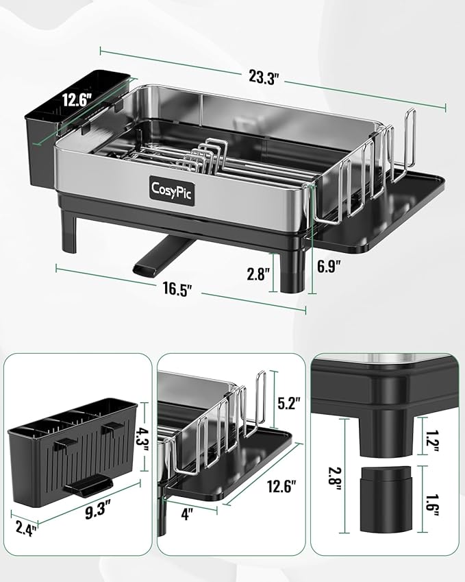 Dish Racks, Thicker Premium 304 Stainless Steel Dish Drying Rack - Image 7