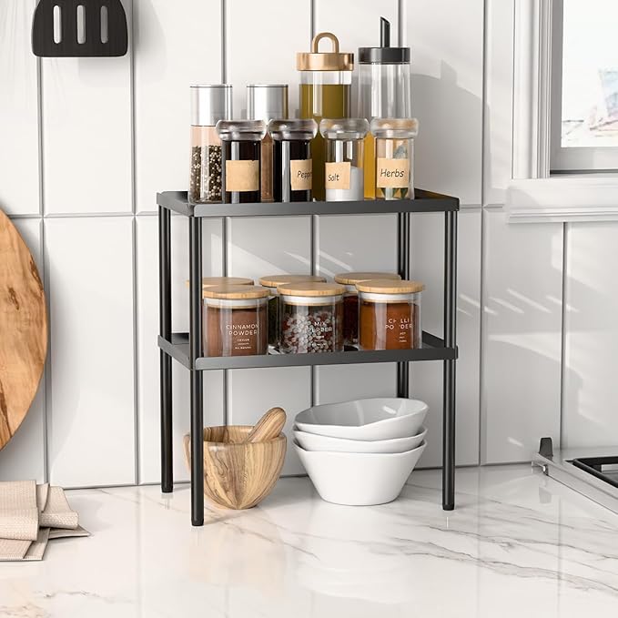 Cabinet Organizer Shelf, 2 Tier Kitchen Cabinet Organizer - Image 6