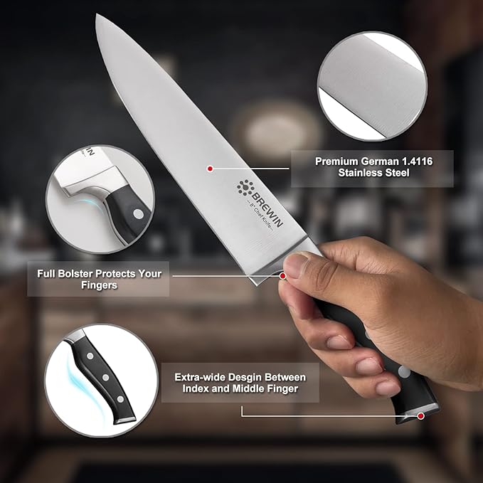 Brewin Professional Kitchen Knives, Japanese Cooking Knife - Image 4