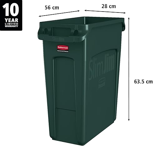 Rubbermaid Commercial Products Slim Jim Trash/Garbage Can - Image 3