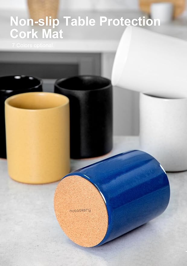 Nucookery Utensil Holder, 6.4" Ceramic Kitchen Utensil Holder - Image 2