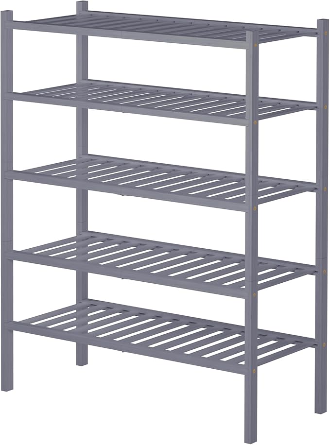 ROMGUAR CRAFT 5 Tier Bamboo Shoe Rack - Image 6