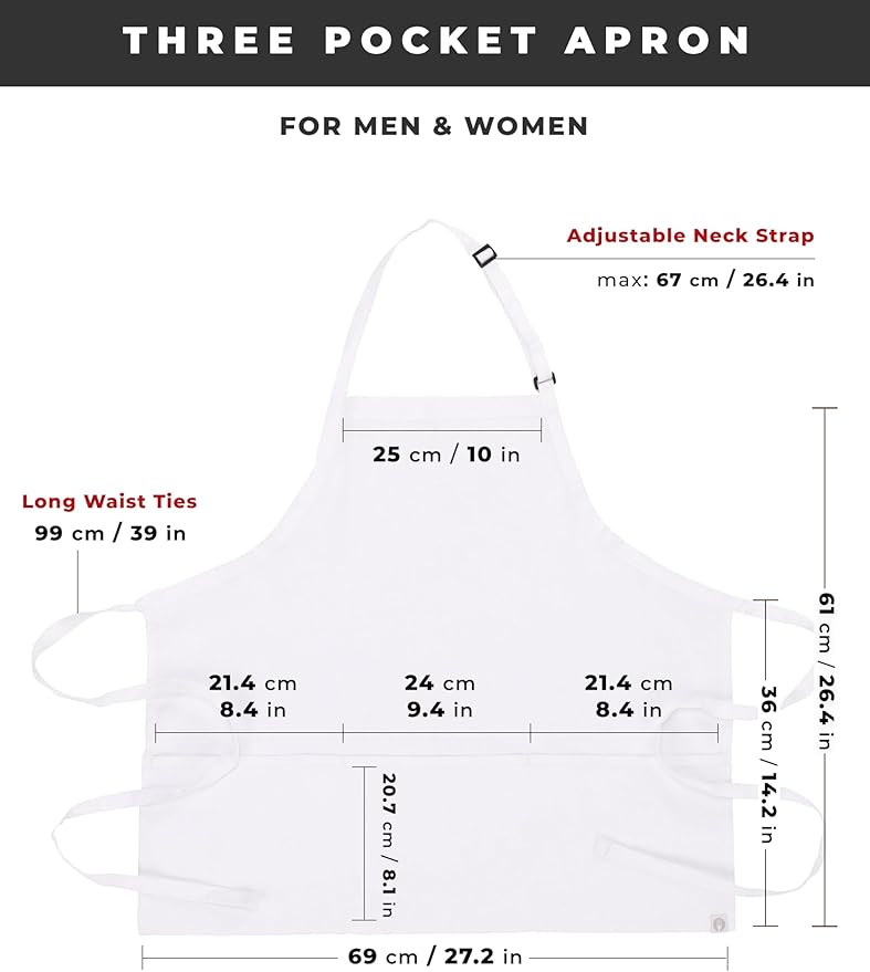 Chef Works Unisex Three Pocket Apron - Image 6
