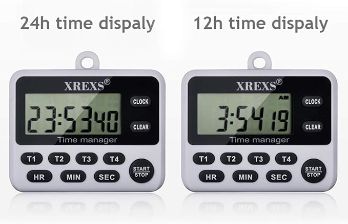 XREXS 4-Channel Digital Kitchen Timer Clock - Image 5