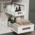 Petiza Under Sink Organizer Adjustable Height 2 Tier Bathroom Organizer Pull by petiza