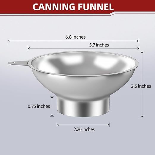 Serinar Stainless Steel Metal Canning Funnel - Image 2