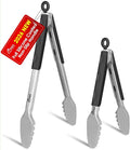 Hotec Stainless Steel Kitchen Tongs, Locking Metal Food Tongs by Hotec