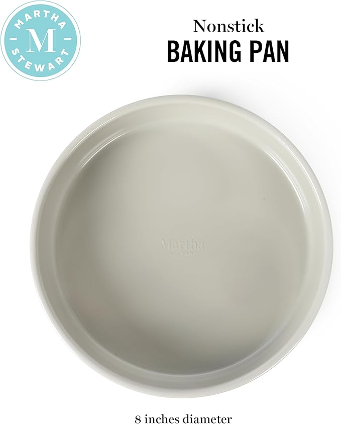 Martha Stewart Gallen 8-Inch Round Nonstick Carbon Steel Cake and Bake Pan – - Image 2