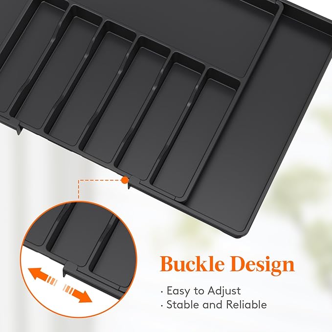 Lifewit Silverware Drawer Organizer, Expandable Utensil Tray - Image 7
