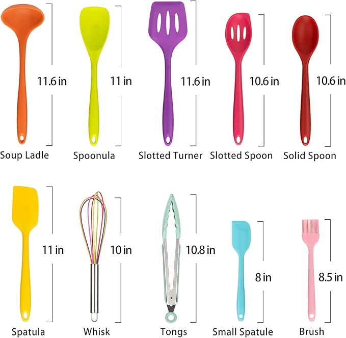 KAY RUK Kitchen Silicone Utensil Set, Food Grade Safety Silicone Utensils - Image 3