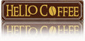 Hello Coffee Signs, Retro Metal Tin Sign, Home Kitchen Wall Decor, Farmhouse by Unknown