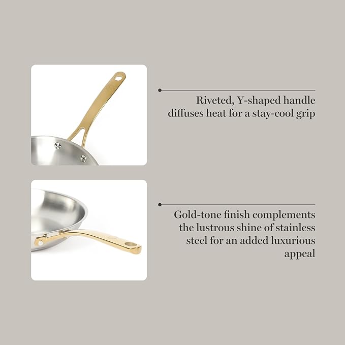Martha Stewart Castelle 12-Inch Stainless Steel Frying Pan - Image 5