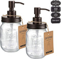 Amolliar Mason Jar Liquid Soap Dispensers, Rustproof Stainless Steel Mason Jar by Amolliar