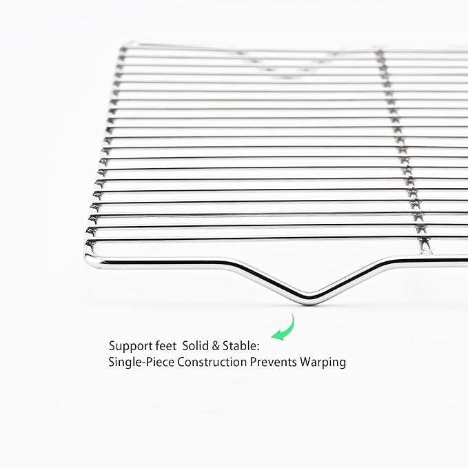 2-Pack Cooling Racks for Baking, 10x15 Inch Heavy Duty Stainless Steel Wire - Image 3