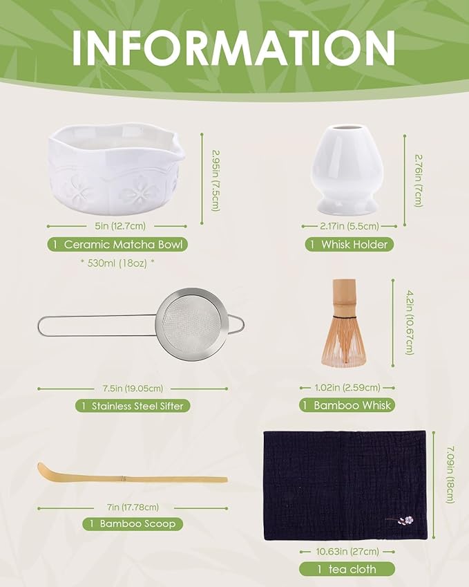 Matcha Whisk Set, Ceramic Matcha Bowl - Image 6