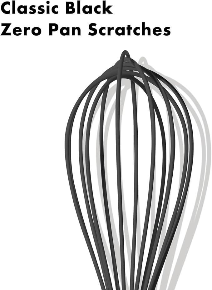 OYV 10-Inch Black Silicone Whisk, Heat Resistant 480°F Kitchen Whisk - Image 8