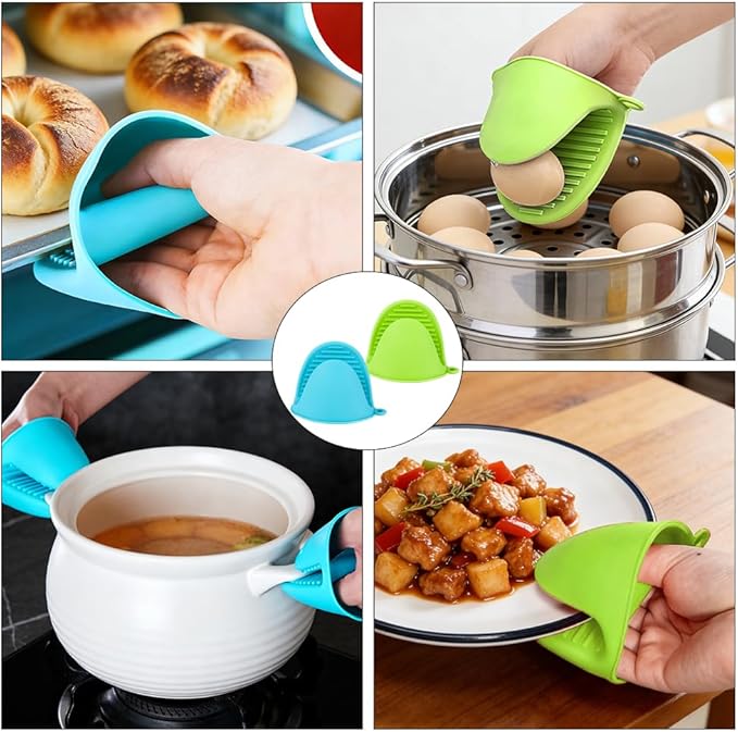 4 PCS Silicone Oven Mitts Heat Resistant Mini Oven Gloves - Image 7