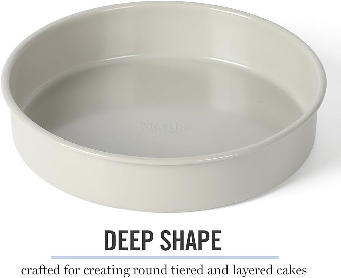 Martha Stewart Gallen 8-Inch Round Nonstick Carbon Steel Cake and Bake Pan – - Image 6