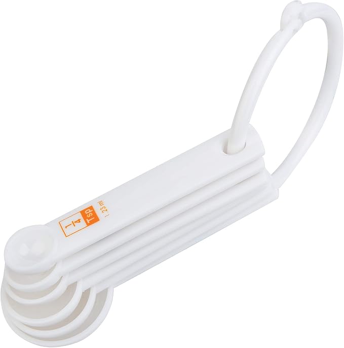 Fox Run 6-Piece Plastic Measuring Spoon Set White, 1.6 x 9 x 3 inches - Image 5