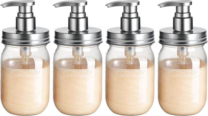 Amolliar Plastic Mason Jar Soap Dispenser by Amolliar