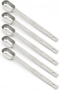 5PCS 3/4tsp Single Measuring Spoon, Stainless Steel Long Handle Individual by BERYLER
